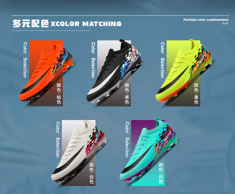 New Large Size Long Spike Football Shoes Low Top Youth Competition Training Student Football Sports Shoes