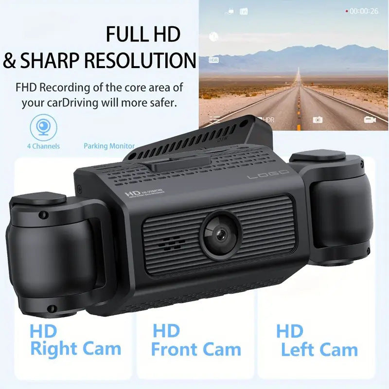 S7Sanlu New Model Dash Cam1080P Car Camera Four Lens HD Night Vision Recorder