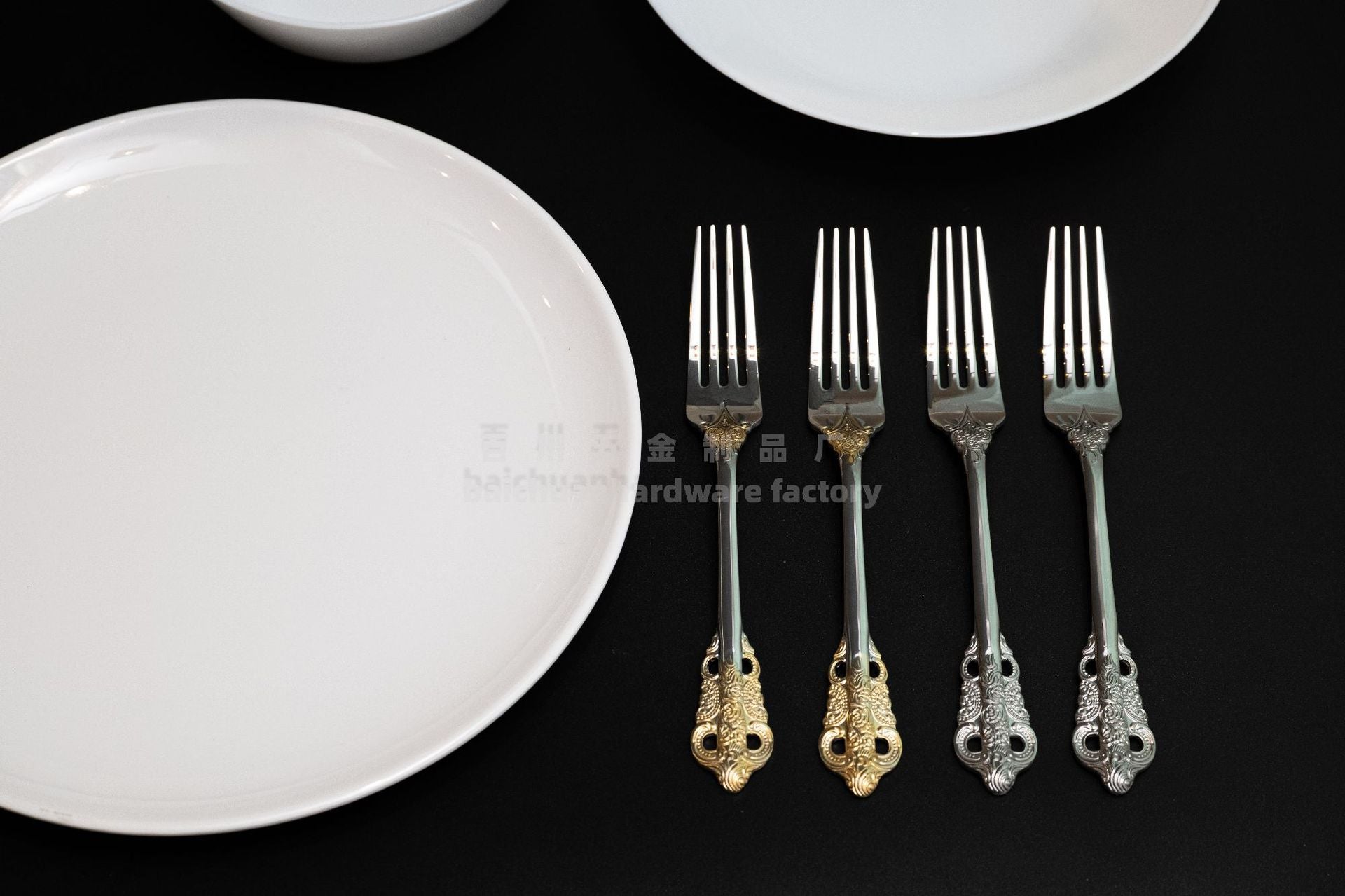 Court316Stainless Steel Tableware Cake Fruit Fork Home Hotel Dessert Fork Western Food Gift Wholesale