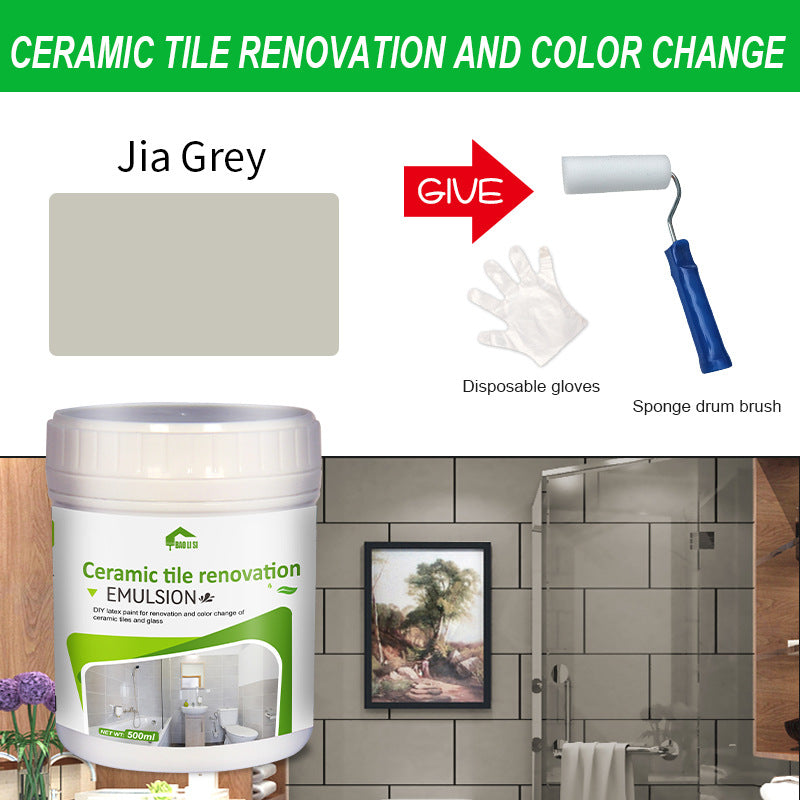 Water-based Tile Paint Bathroom Renovation Color Change Floor Coating Waterproof Wear-resistant Glass Latex Paint Mildew-proof