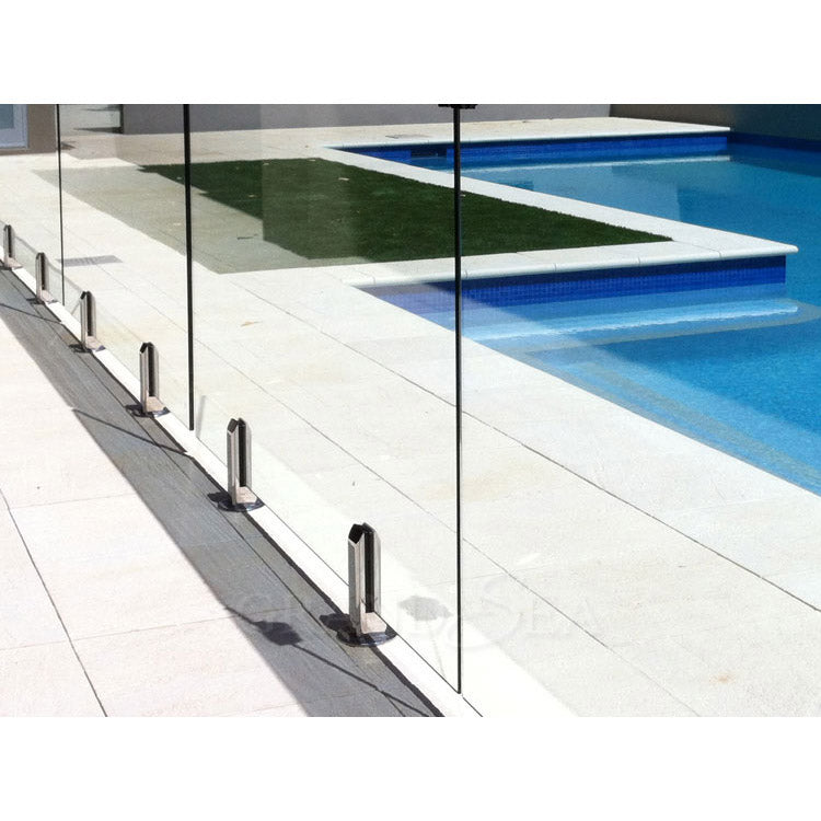 Modern clear Laminated Tempered Glass Balcony Railing Stainless Beautiful Designs