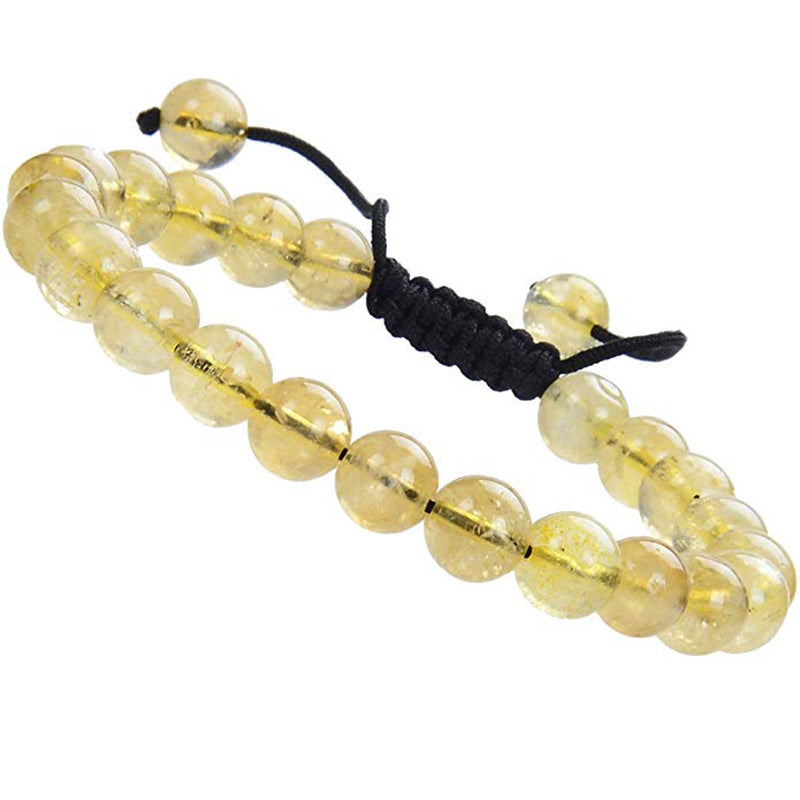 AliExpress Natural Tiger Eye Stone Bracelet Agate Couple Woven Bracelet Peacock Stone Woven Bracelet