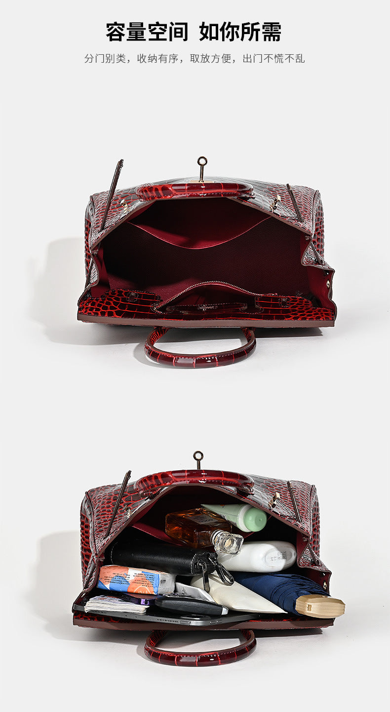 New Fashion Women's Bag Luxury High-end Classic Genuine Leather Women's Bag Single Shoulder Crossbody Bag Trendy Underarm Handbag