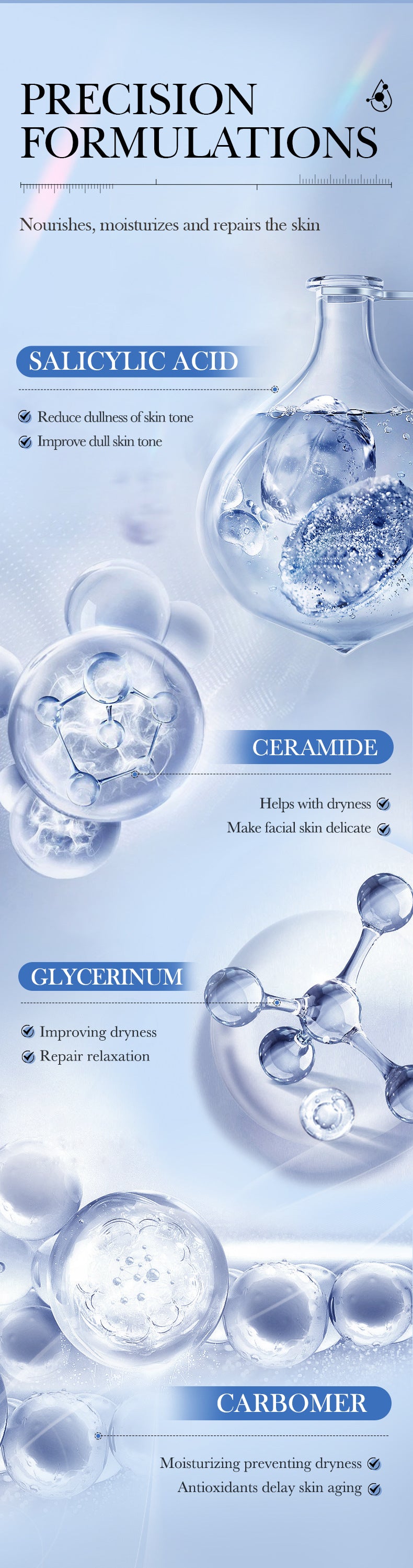 BIOAOUA Ceramide Salicylic Acid Cleansing Gel Cleansing facial cleanser   wholesale