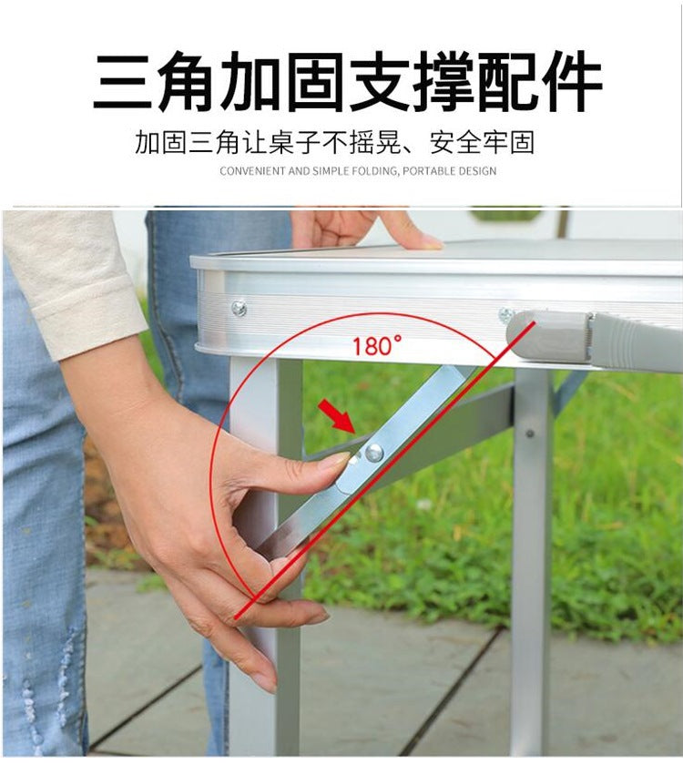 In Stock Dropshipping Outdoor Folding Table Aluminum Alloy Simple Square Table Camping Stall Folding Table Portable Stall Table