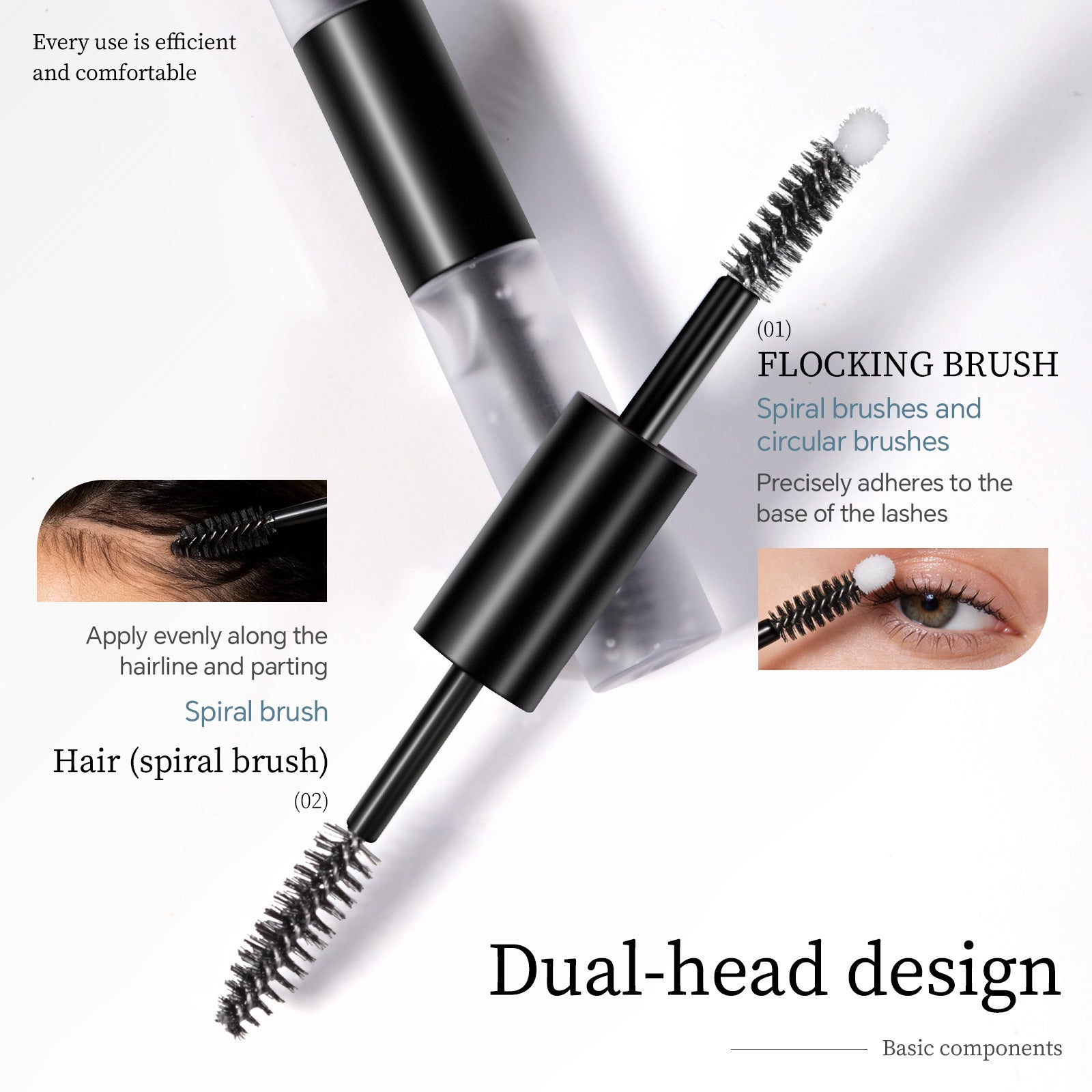 Exclusive Supply Double-ended Ampoule Peptide Eyelash Moisturizing Essence Curling Eyelashes Thick and Long Mascara