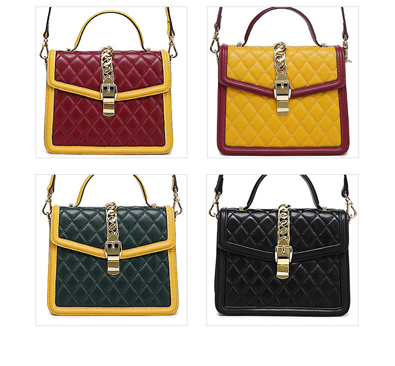 New Women's Bag Trendy Fashion Retro Quilted Small Square Bag Personality Stylish Simple Crossbody Women's Bag Handbag