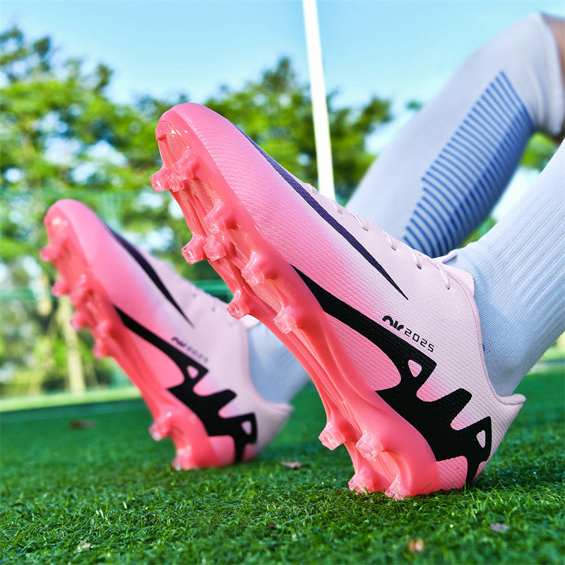 Comfortable football shoes for men and women, teenagers and students AG Spike TF Anti-Slip Breathable Turf Training Sneakers