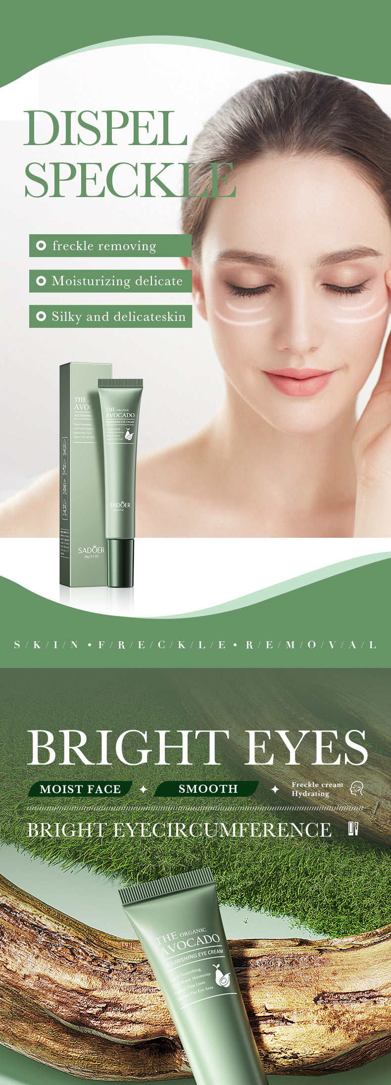Avocado Skincare Set SADOER Cleansing, moisturizing and moisturizing six-piece set  foreign trade wholesale