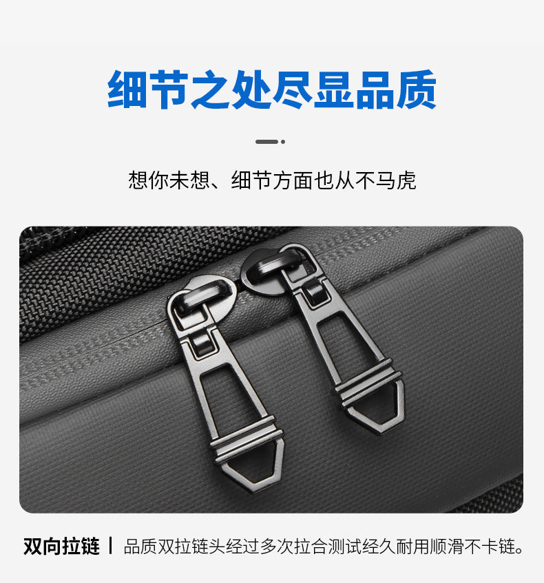 OZUKO Travel Bag Fitness Handbag Large Capacity Dry Wet Separation Can Be Inserted Into The Trolley Short Distance Business Trip Sports Men's Bag