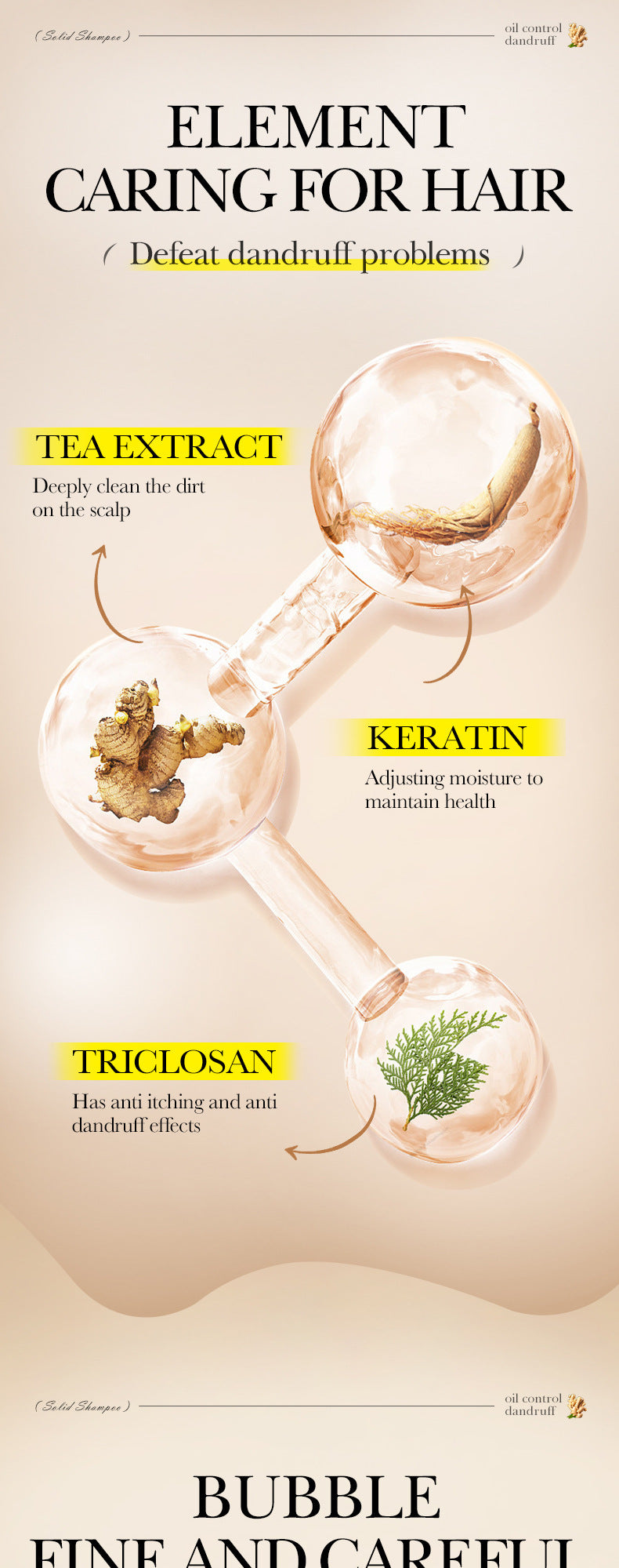 Plant-Based Shampoo Soap60g SADOER Strengthen Hair Roots Deep Clean Hair Soap  Wholesale