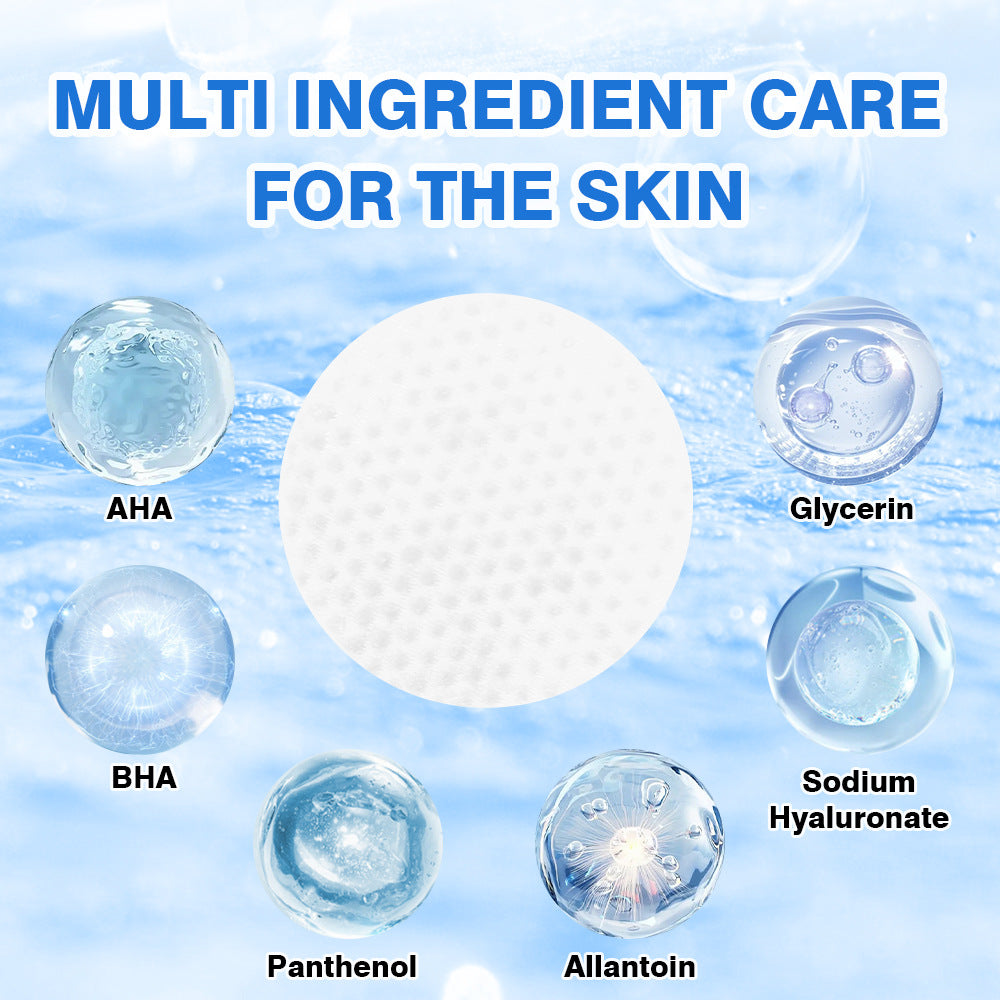Custom Trade Ethanol Acid Cotton Pads Vitamin Exfoliating Facial Cleansing Bio Pads Individually Packaged