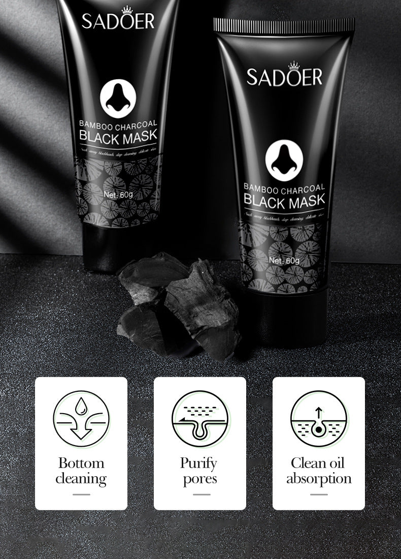 Bamboo Charcoal Blackhead Absorbing Nose Mask Patch SADOERT District Nursing60g  Foreign Trade Skincare Wholesale