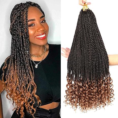 Cross-border European and American Wig Straight Top Loose Tail Three-strand Braid Crochet Hair GoddessBoxBraidshair Fluffy