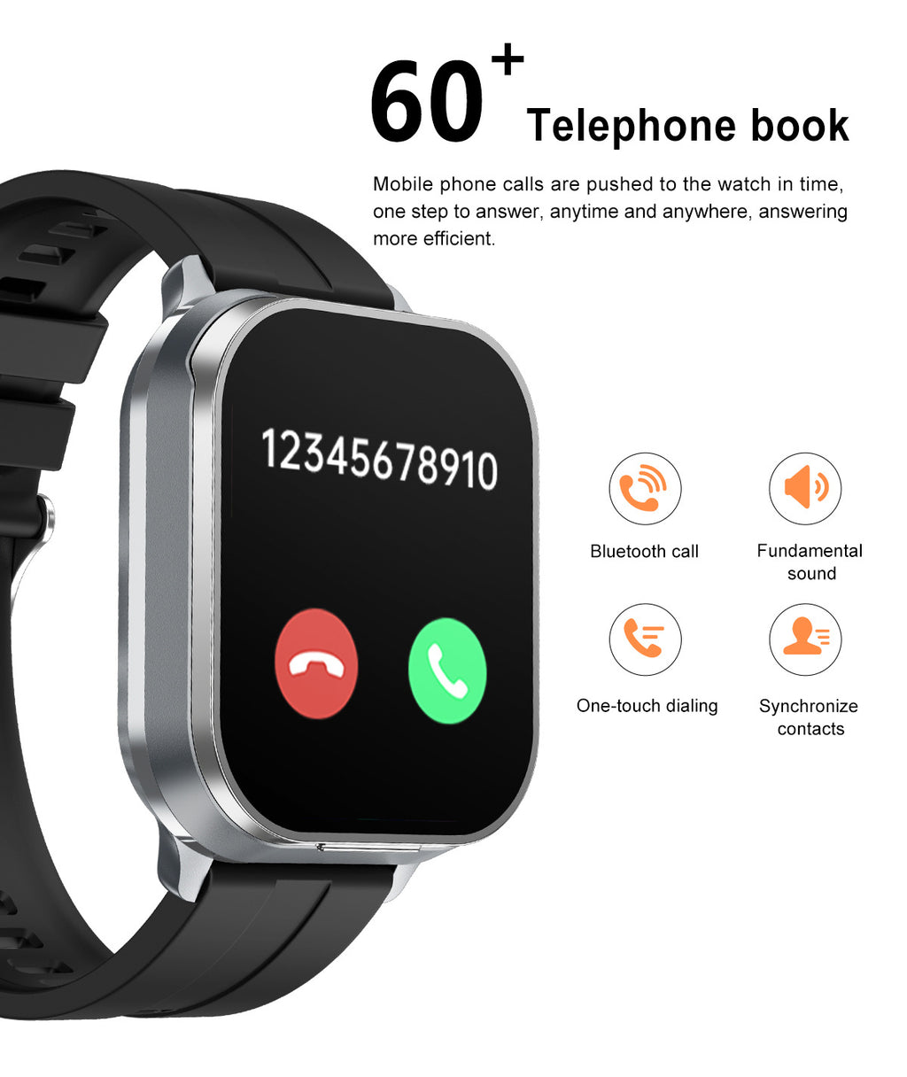 D8 Pro Smart Watch Bluetooth Call True Heart Rate Step Sleep Monitoring Hidden Bluetooth Earphone Sports
