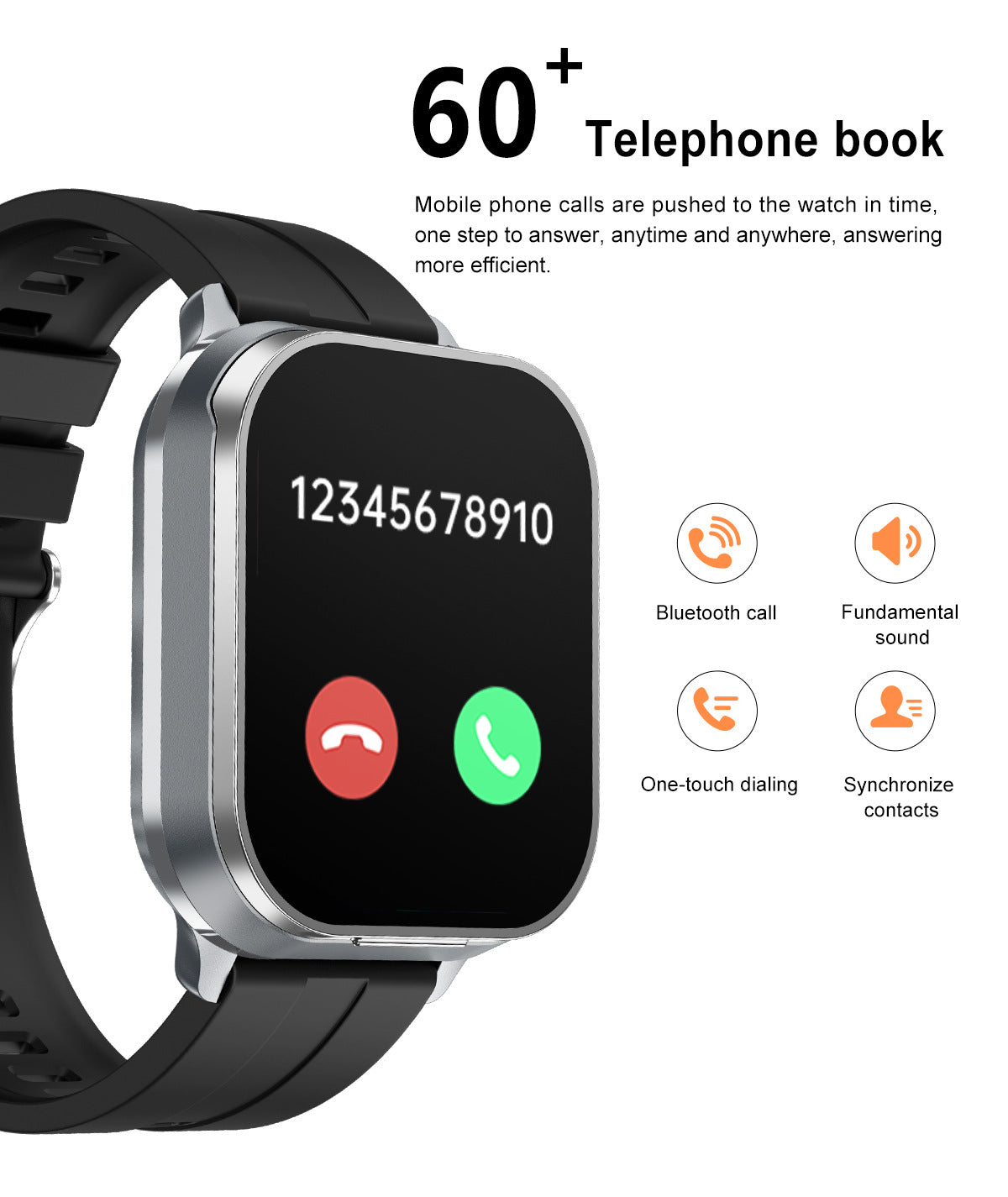 D8 Pro Smart Watch Bluetooth Call True Heart Rate Step Sleep Monitoring Hidden Bluetooth Earphone Sports
