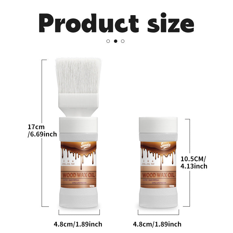 New Furniture Renovation Care Semi-Transparent Water-Based Wood Wax Oil with Brush Multi-Color Wood Protection Coating