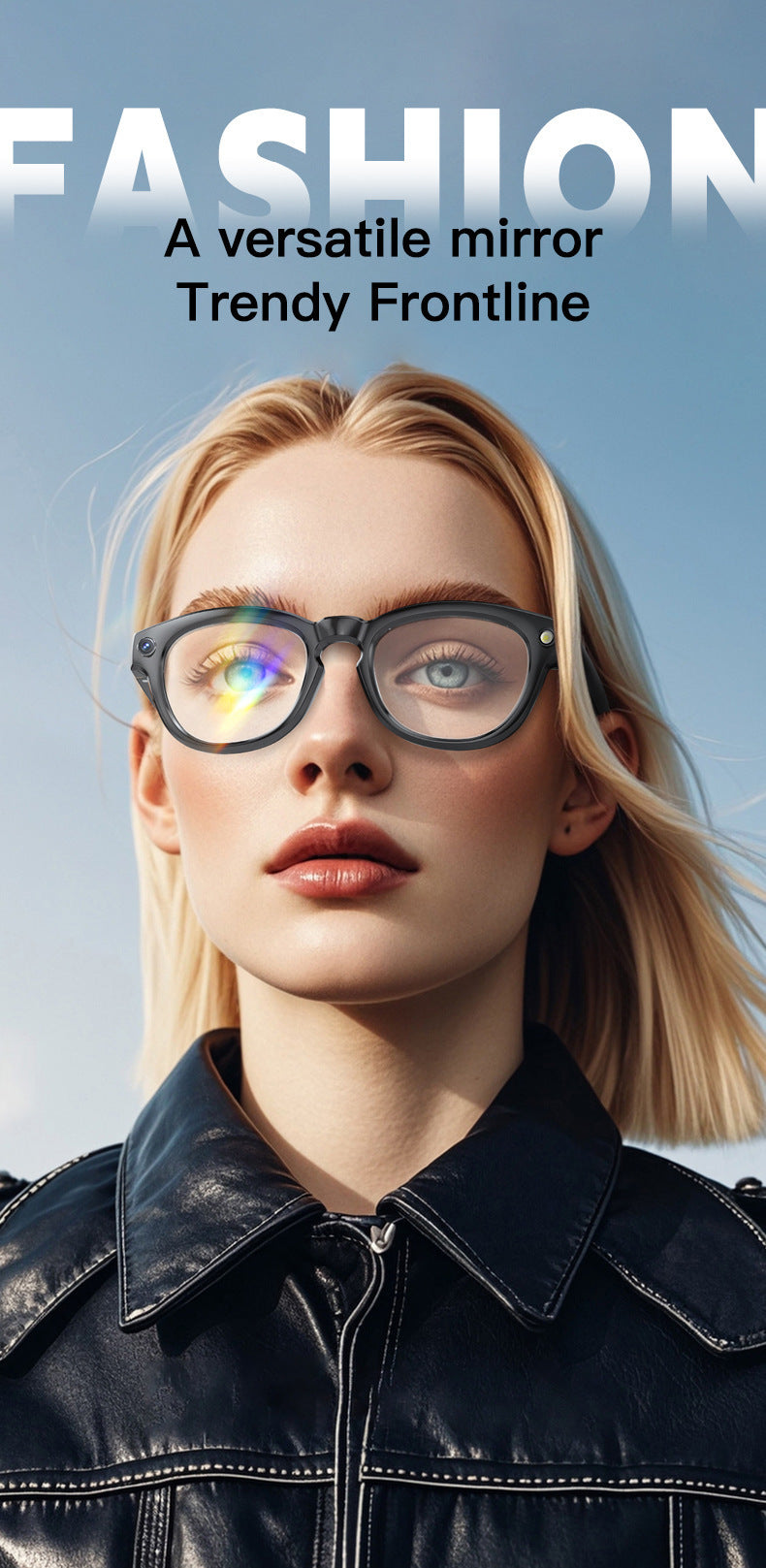 New ai Smart Glasses mate2With Camera for High-Definition Photo and Video Recording GS380Bluetooth Glasses