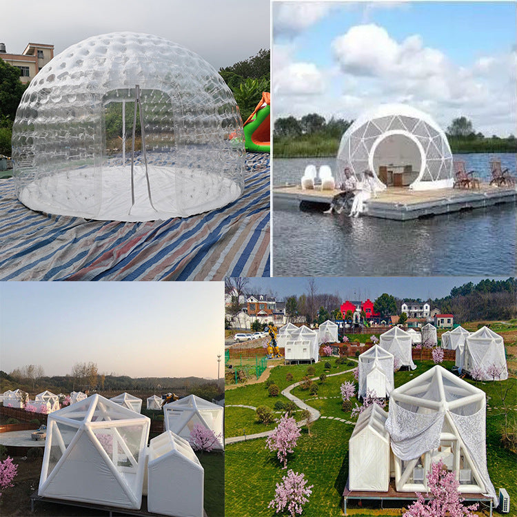 Internet Celebrity Douyin Inflatable Double-layer Bubble House Unique Boutique Hotel Camping Windproof Rainproof Outdoor Transparent Tent
