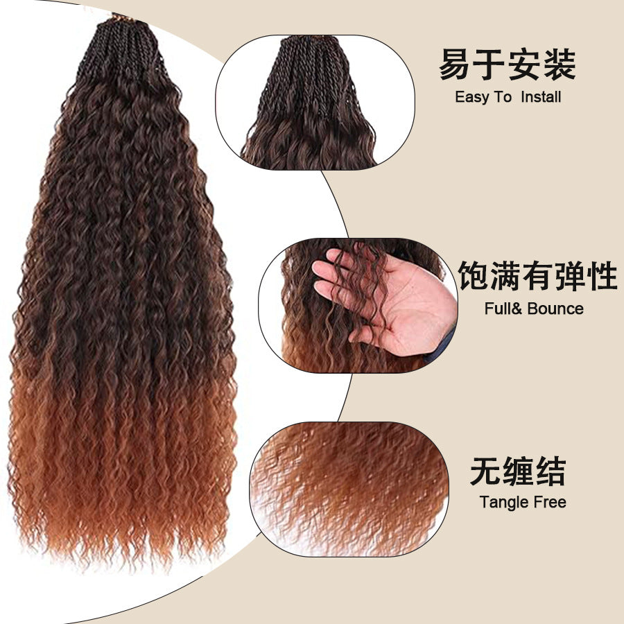 Cross-border European and American Wigs Two-strand Braids Brazilian Small Braids Micro Brazilian Kinky Curly