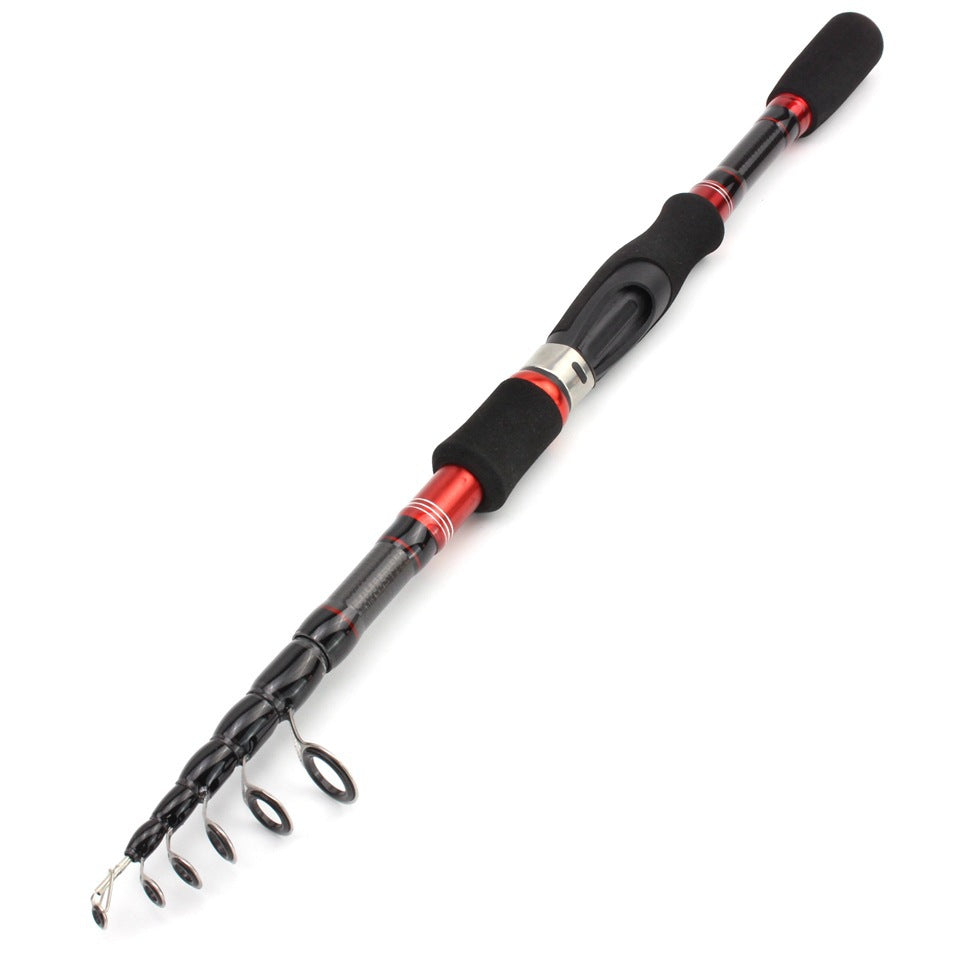 Carbon Fiber Telescopic Lure Rod Short Section Telescopic47Centimeter sea rod can be used FBA Overseas Warehouse Fishing Gear