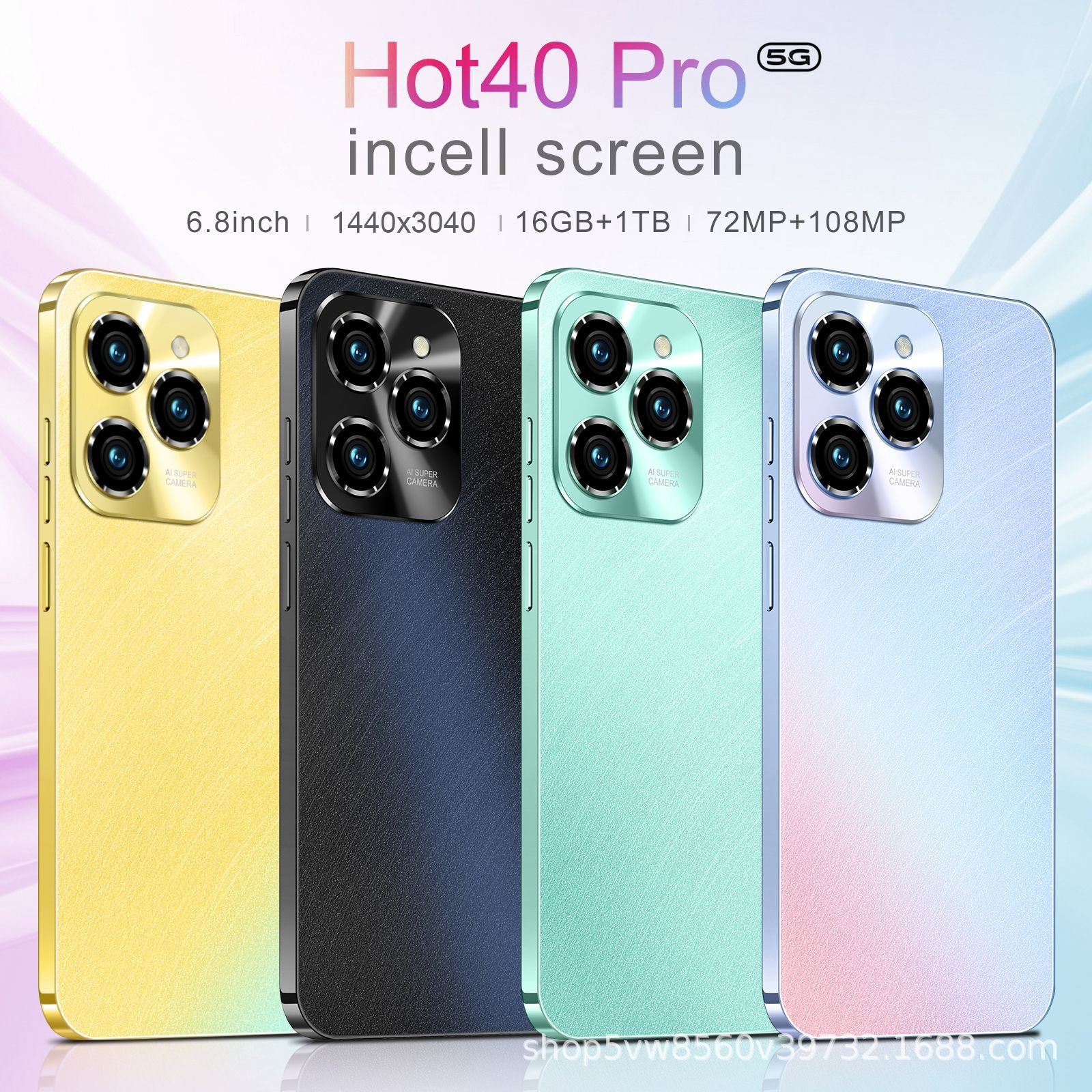Best-selling in stock Hot40Pro All-in-One Machine16+1T Large Memory Smartphone Source Manufacturer Wholesale