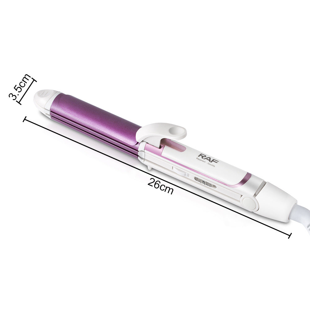 RAF EU Standard Straightening and Heating Hair Iron Portable Curling Iron Dormitory Home Fluffy Multi-Functional Curling Iron