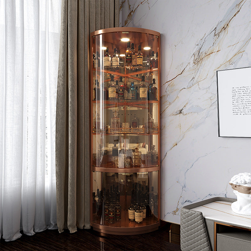 Corner Cabinet Wall Corner Cabinet Triangular Corner Cabinet Modern Simple Glass Wine Cabinet Triangular Cabinet Living Room Cabinet Display Cabinet