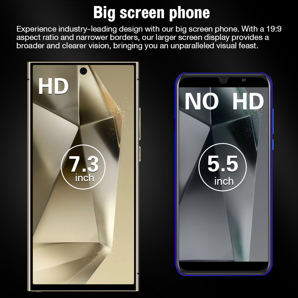 Smartphone S24Ultra Built-in pen7.3Inch Android16+1T Source Manufacturer(Popular)