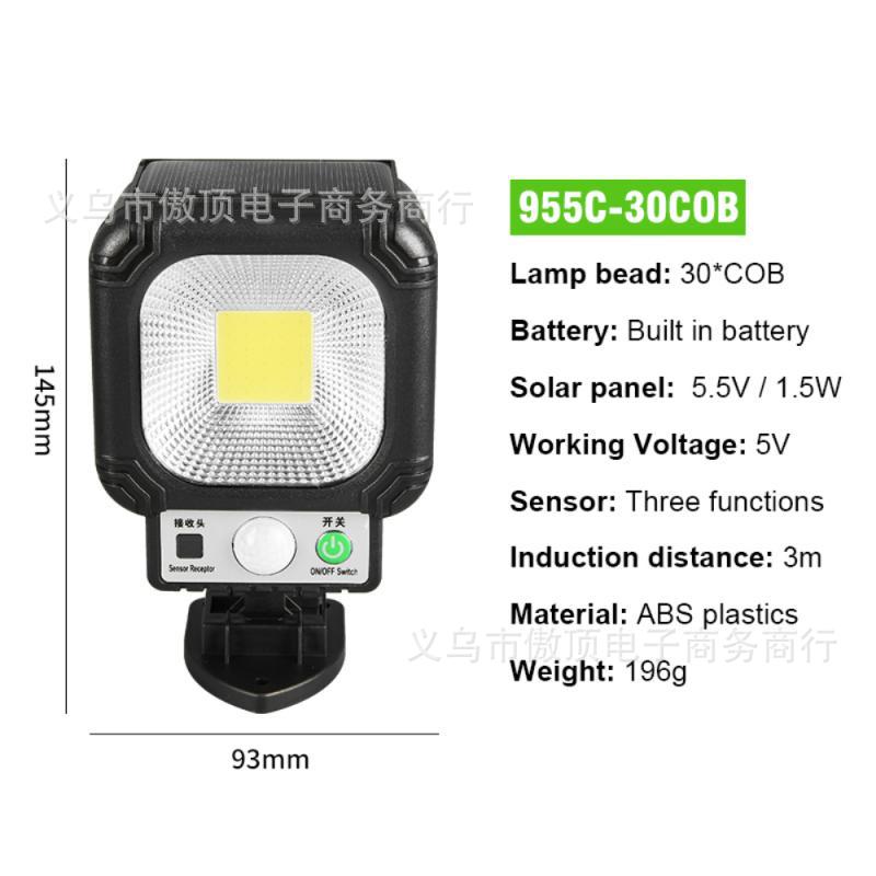 Outdoor Solar Light Lithium Battery Street Light Split Type Garden Light LED Wall Lamp Human Body Sensor Garden Light