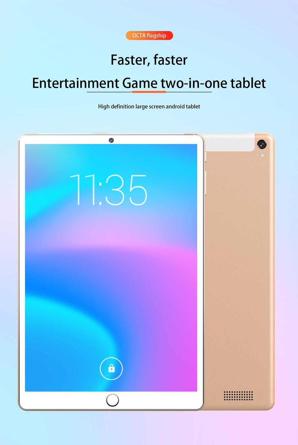 S2New Tablet HD Screen Android pad 2-in-1 Learning Gaming Office Tablet10.1Inch