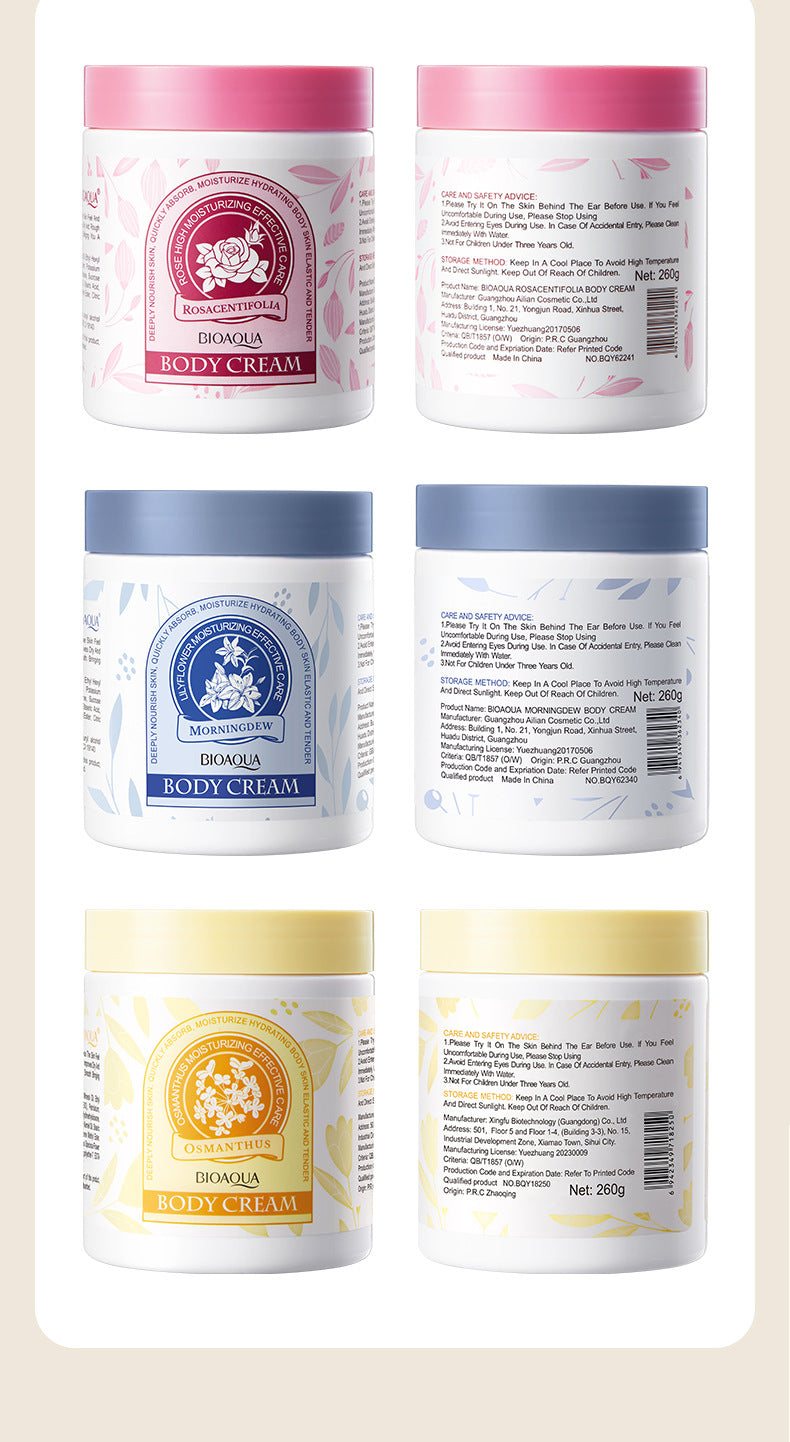 Floral Body Lotion BIOAOUA Rose Moisturizing Osmanthus Moisturizing Lotion Cross-Border Foreign Trade Wholesale