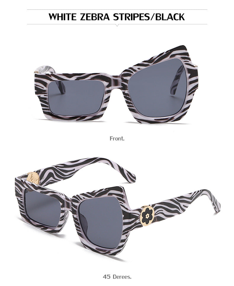European and American Steampunk Sunglasses Unique Irregular Outdoor Sun Protection Sunglasses for Men High-end Glasses Wholesale