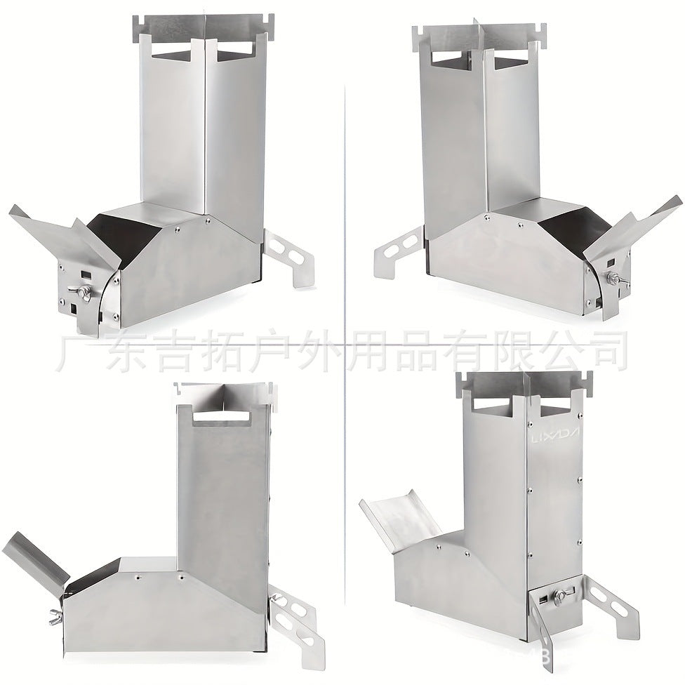 Outdoor Fishing and Picnic L Portable Rocket Stove Wood Stove for Picnics and Home Use, Winter Heating Wood Burning Stove