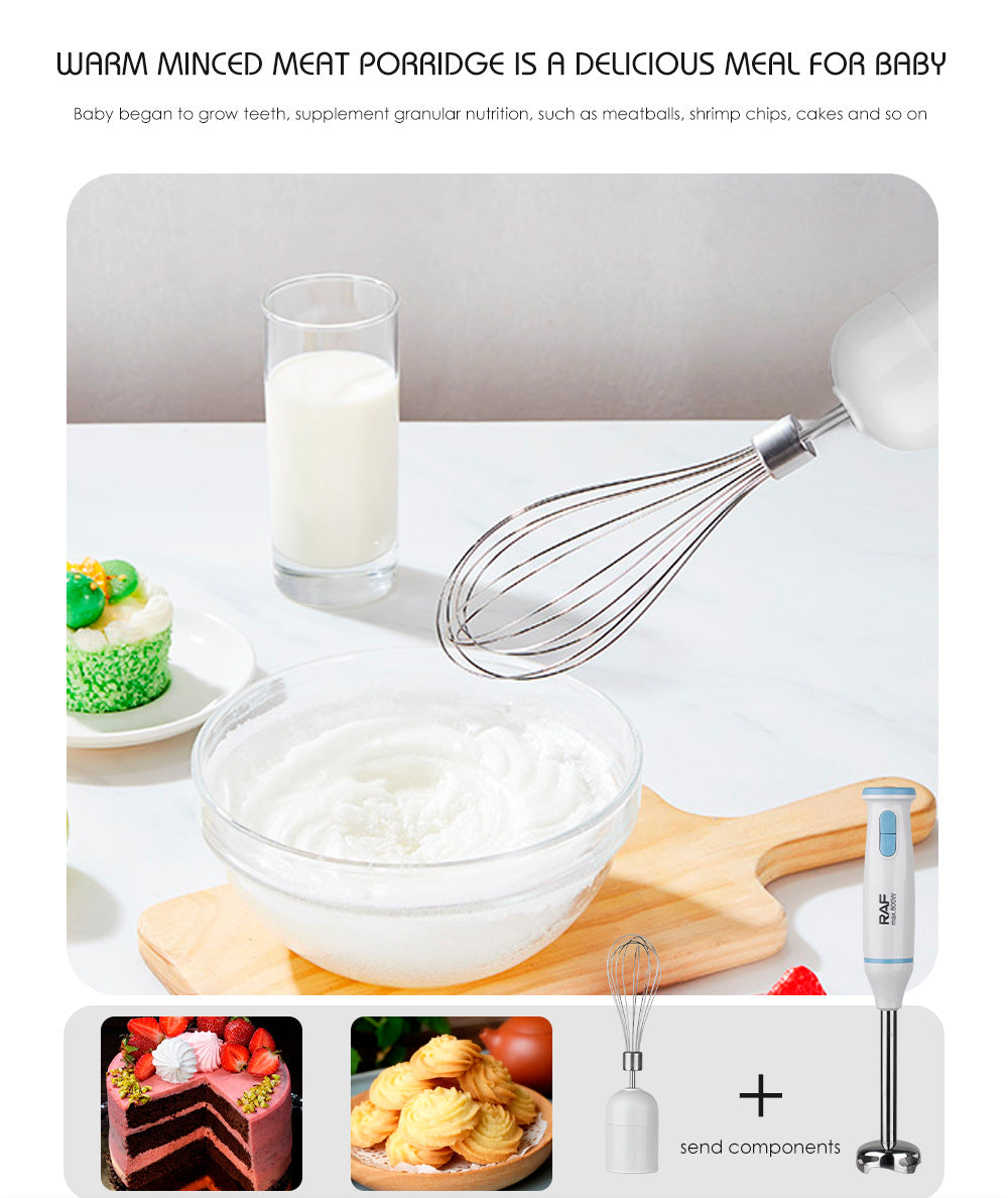 RAF 220V Handheld Food Processor Blender Multi-Functional Meat Grinder Mixer Stick