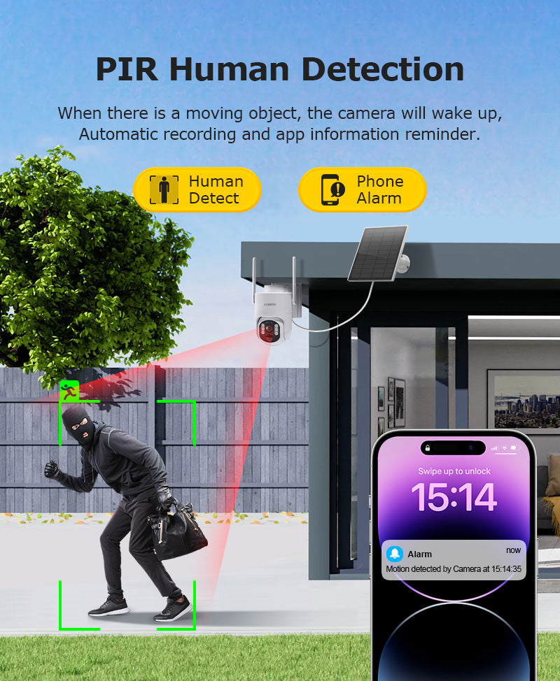 Exclusive Supply4G Solar-powered Camera300Wan HD Full Color Night Vision Outdoor Low Power Battery Camera
