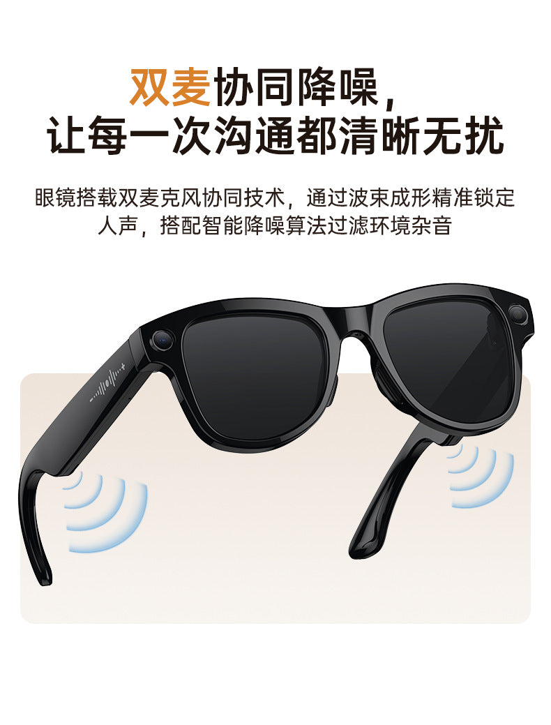 M02Smart Glasses80010000 Pixel Camera with Charging Case and Image Stabilization for Video Recording Ai Real-Time Translation32GB Memory
