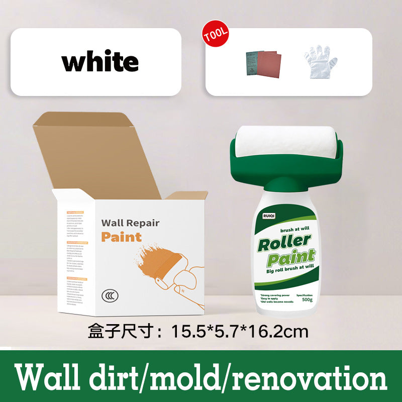 Custom Label Large Roller Paint Wall Stain Repair Renovation Paint Water-Based Odorless Self-Brushing Roller Latex Paint