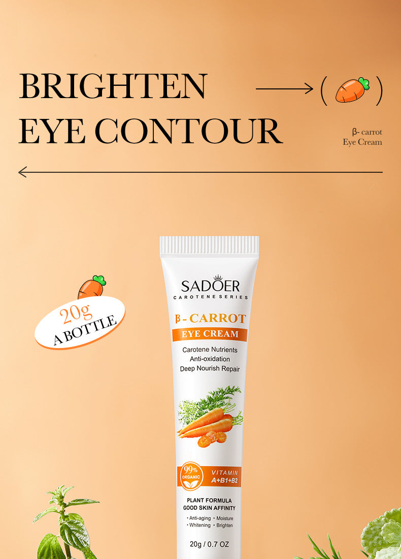 Carrot Eye Cream20g SADOER Moisturize and Improve Dark Circles, Eye Wrinkles, and Eye Bags  Wholesale