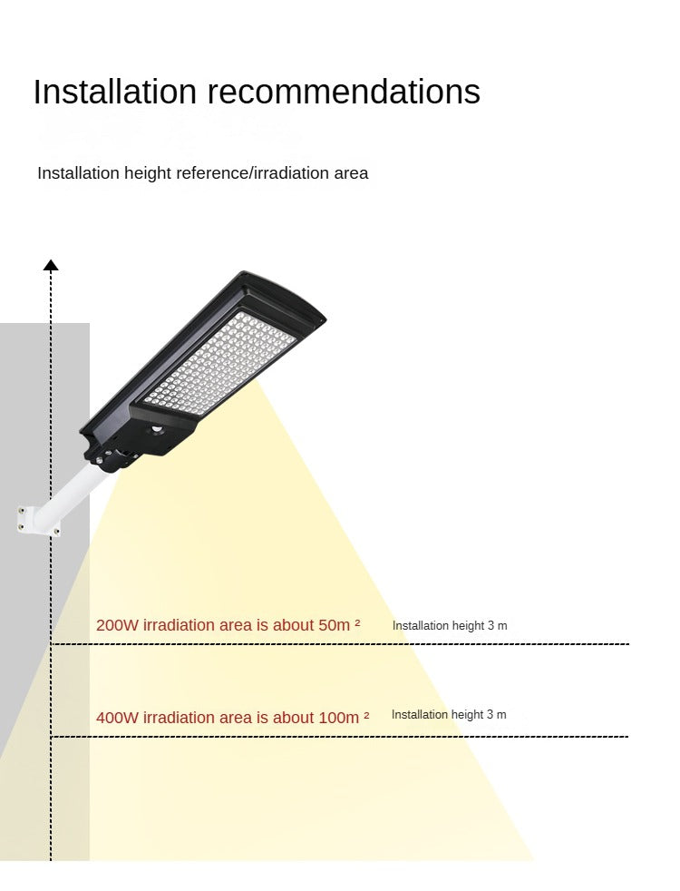 Project Outdoor Aluminum Street Light Garden Integrated Led Solar Street Light