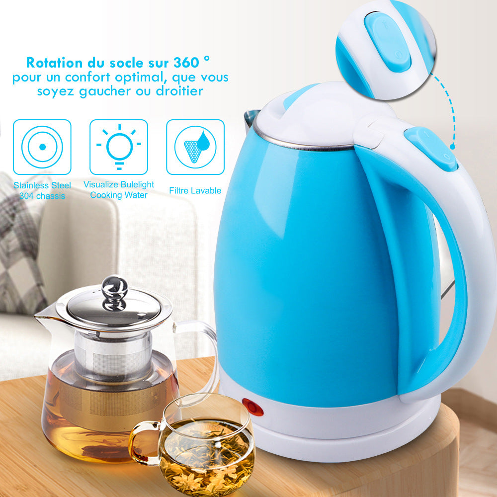 European Standard Large Capacity Electric Kettle Automatic Power-off Electric Heating Kettle Stainless Steel Household Boiling Water Kettle2.L