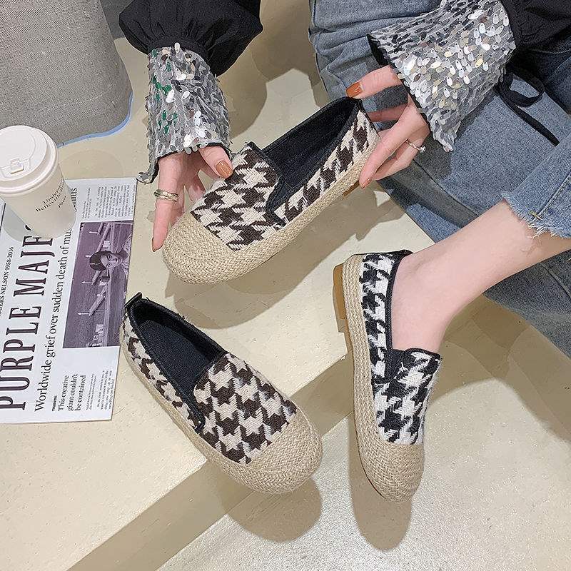 Women's Slip-On Fisherman Shoes Lazy Loafers2025Spring and Autumn New Style Flat Casual Loafers for Women
