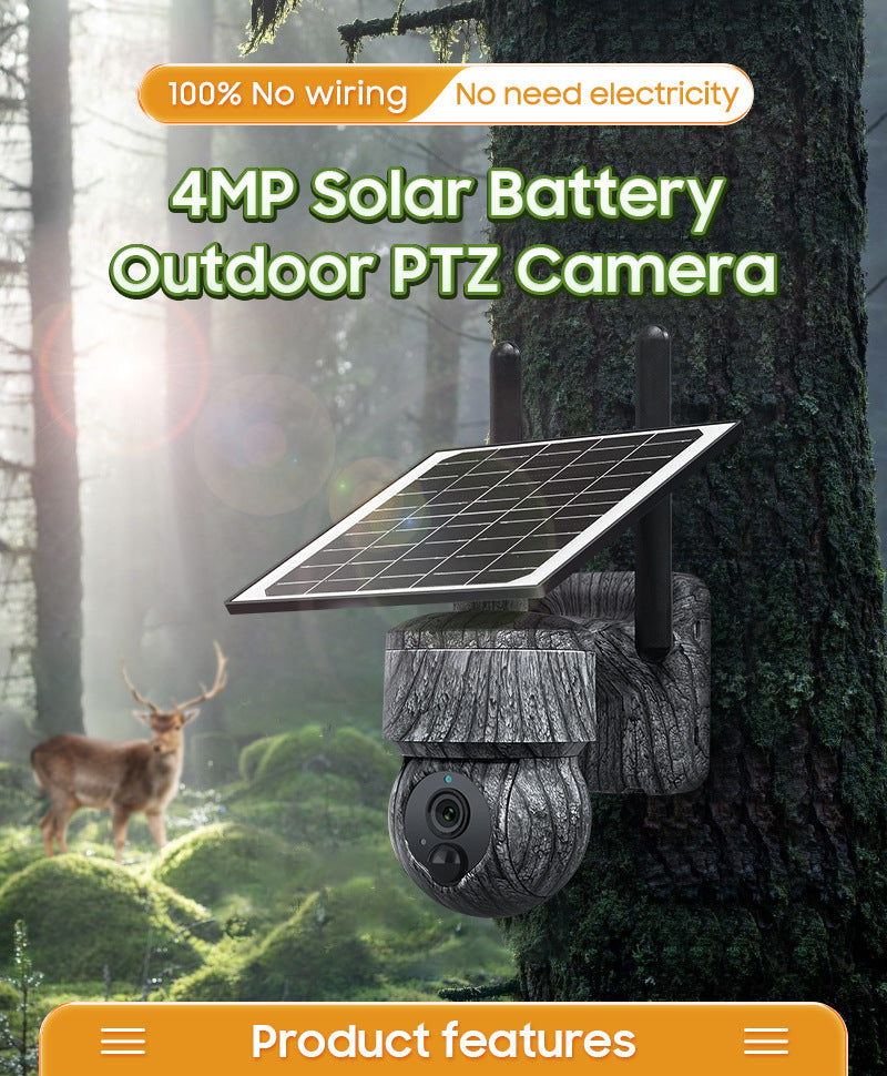 Factory direct sale outdoor camouflage solar waterproof surveillance camera night vision4G Wireless WIFI