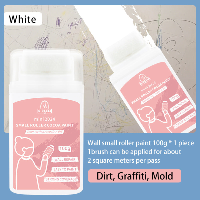 Qixia Colorful Mini Paint Coco Paint Odorless Graffiti Paint Small Roller Paint Wall Small Roller Brush Paint Latex Paint