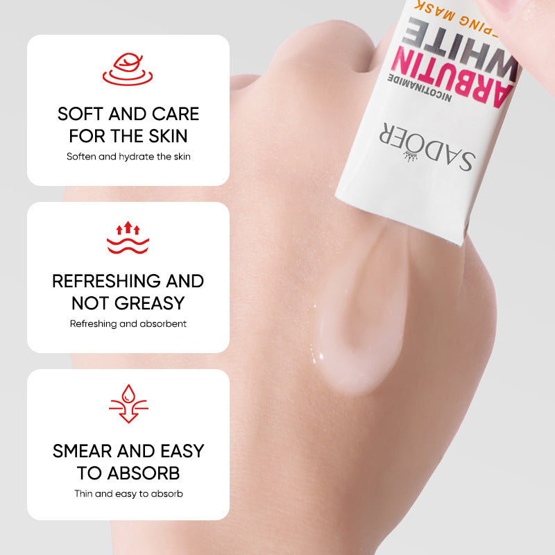 Arbutin Good Night Freeze Mask SADOER Niacinamide No-Rinse Sleeping Mask Strip Pack Cross-Border Wholesale