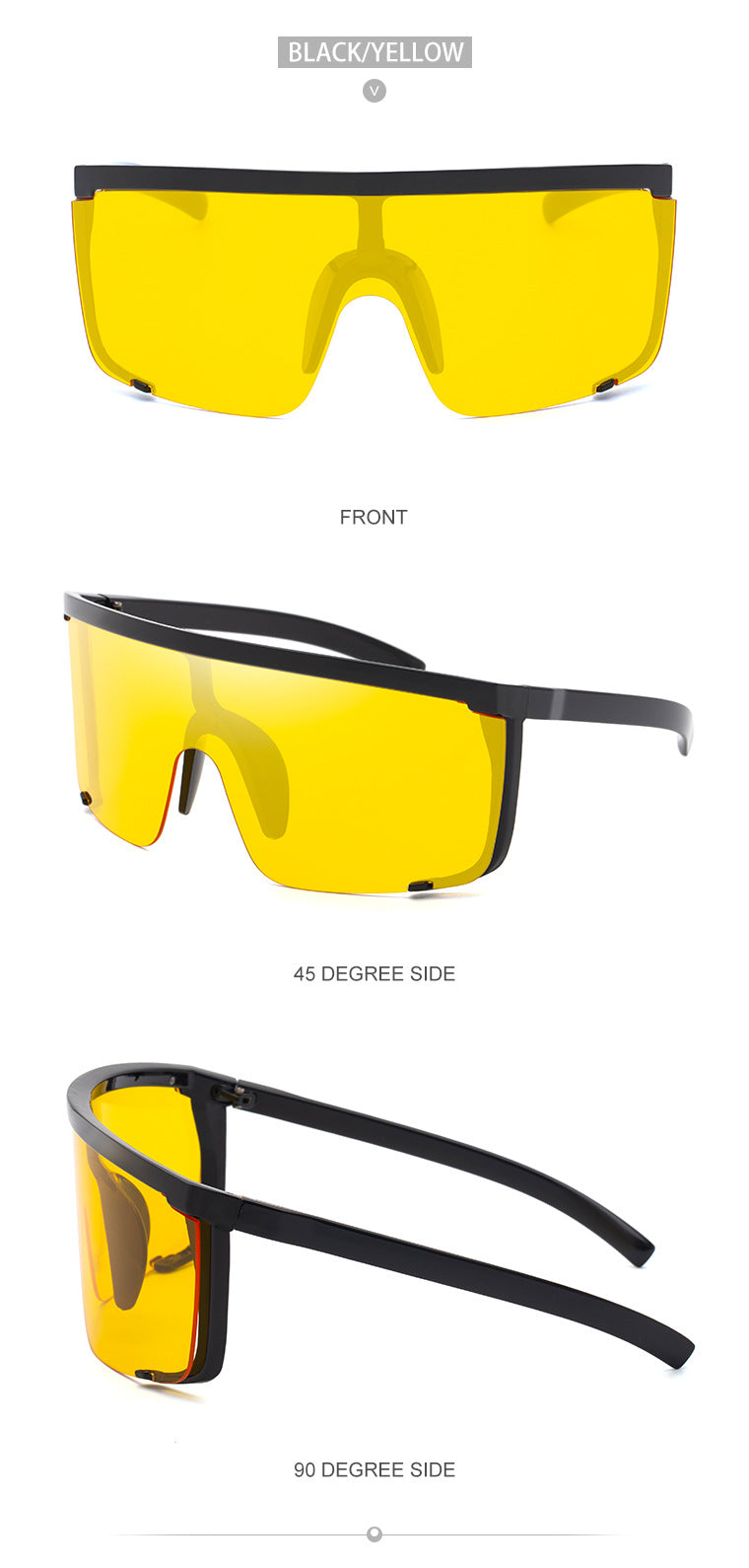 Colorful Cycling Sports Sunglasses for Men17183One-piece Windproof Frame Sunglasses for Men Trendy Sun Protection Glasses