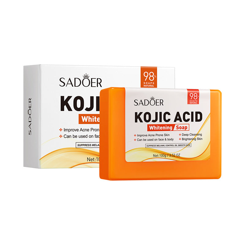 Kojic Acid Whitening Soap100g SADOER Clean Bathing Facial Soap Handmade Soap  Wholesale