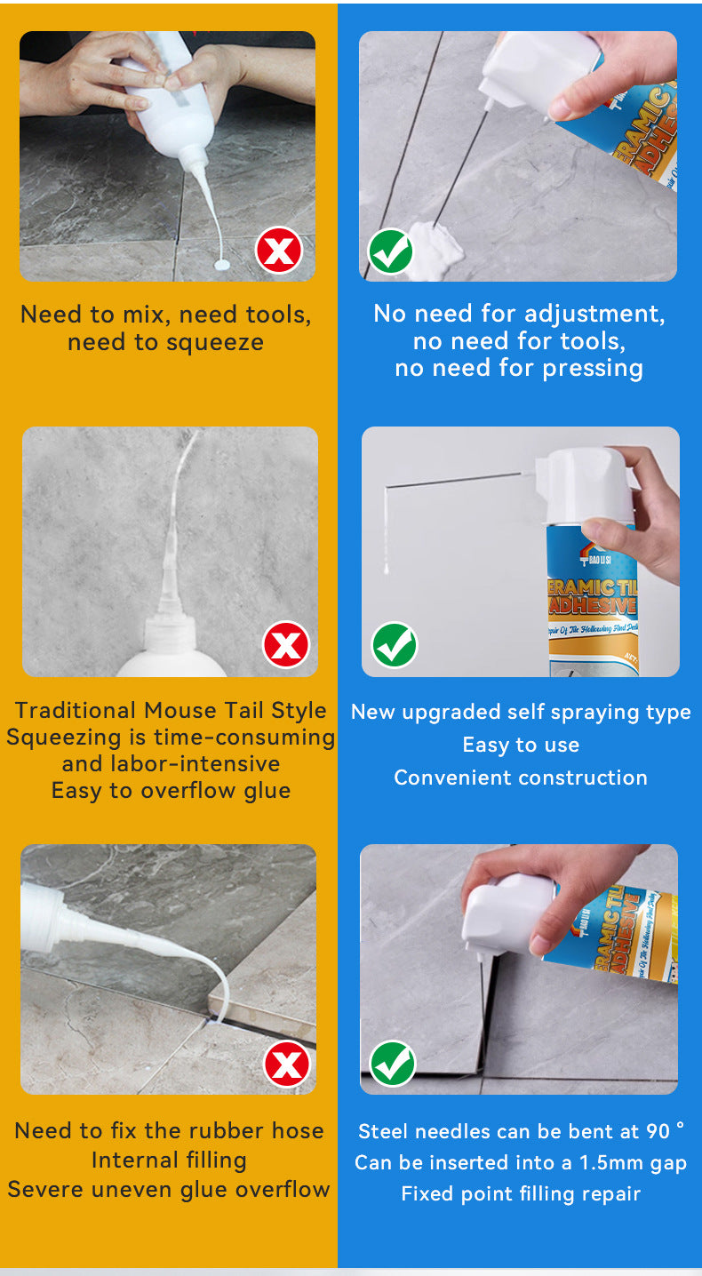Tile Grout Sealant Marble Floor Wall Tile Repair Floor Edge Adhesive Injection Grout Liquid