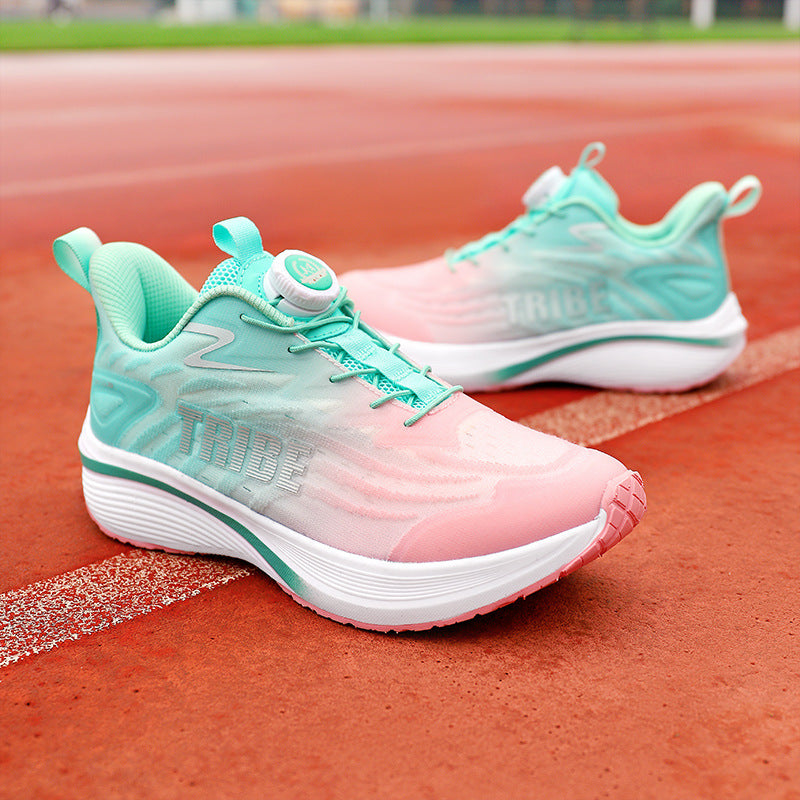 Full Palm Carbon Plate Running Shoes Mesh Ultra-Light Shock Absorption Men and Women Students Racing Jogging Sports Marathon Professional Running Shoes