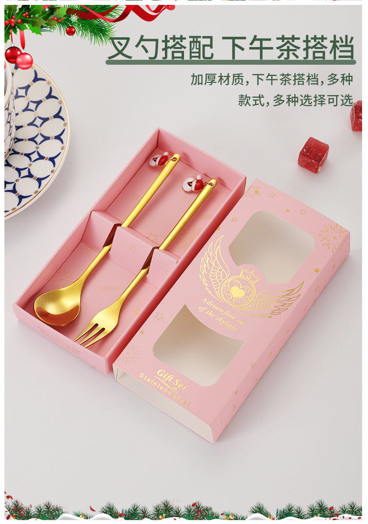 Pendant Jewelry Small Spoon DIY Coffee Children's Dessert Stirring Stick Ice Cream Popsicle Christmas Gift Tableware Spoon